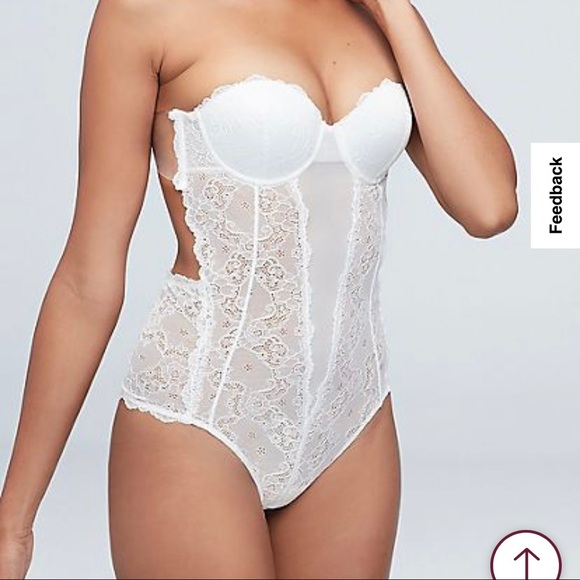 Lace Backless Strapless Bodysuit - Picture 1 of 2